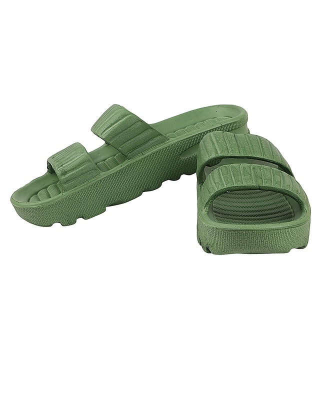 Shop Women's Green Sliders-Front