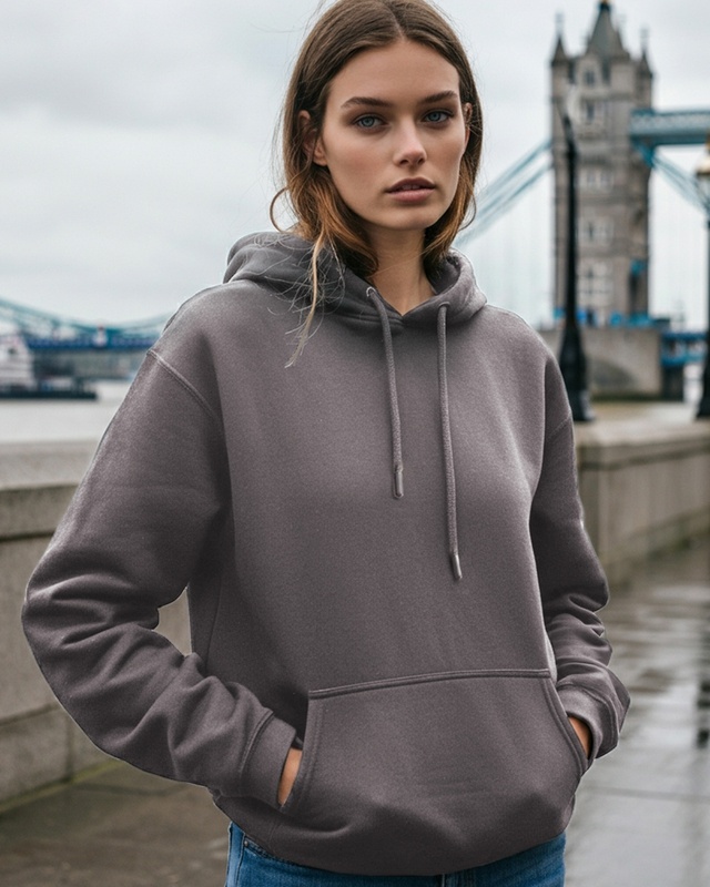 Shop Women's Grey Oversized Hoodies-Front
