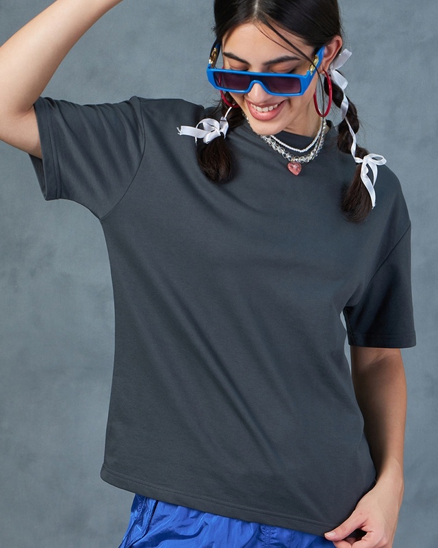 Women's Grey Oversized T-shirt