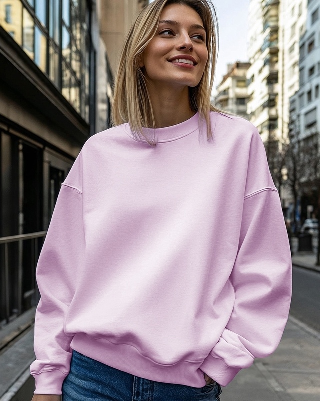 Women's Lavender Oversized Sweatshirt