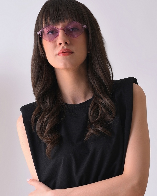Shop Women's Lavender Wayfarer Sunglasses-Front