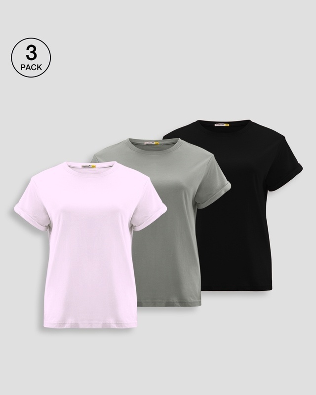 ENNOY 3PACK T-SHIRTS WHT BLK GRY XXL - Tシャツ/カットソー(半袖/袖なし)