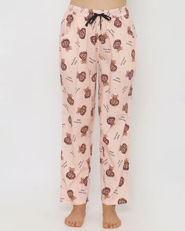 Shop Women's Orange Regular Fit Printed Pyjama-Front