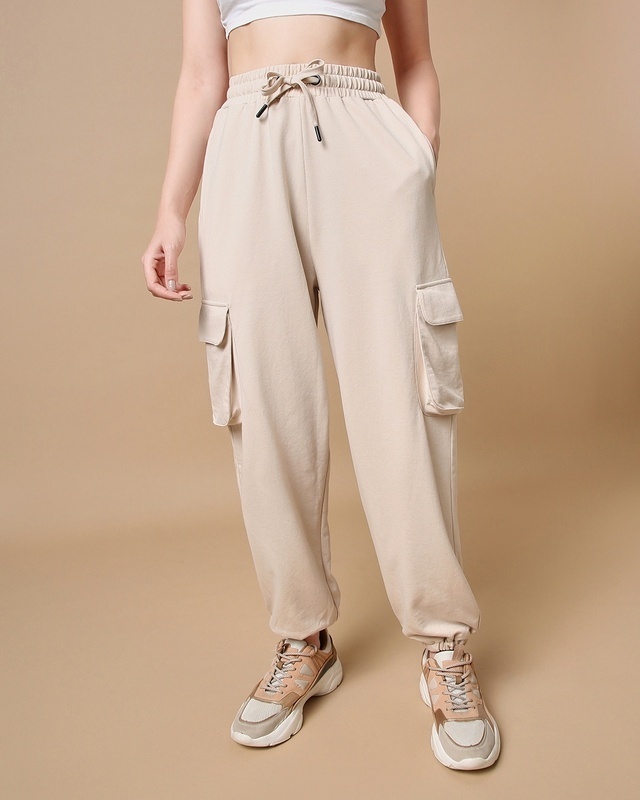 Buy Women's Brown Plus Size Cargo Pants Online at Bewakoof