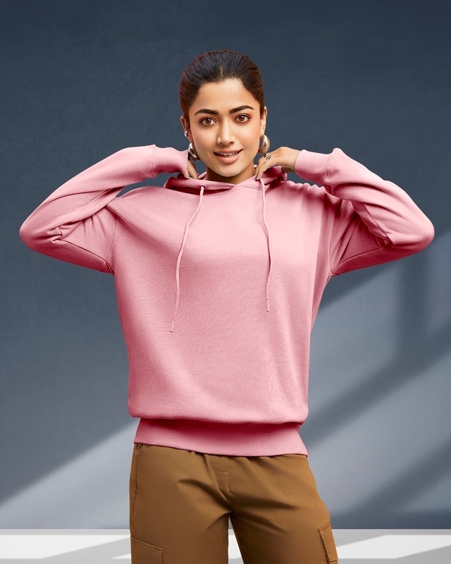 Shop Women's Pink Oversized Hoodies-Front