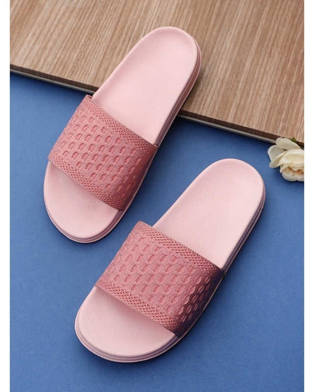 Shop Women's Pink Sliders-Front