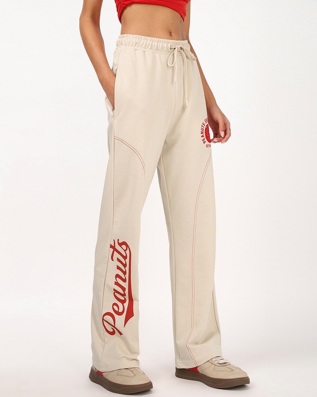 Shop Women's Pink Straight Fit Track Pants-Front