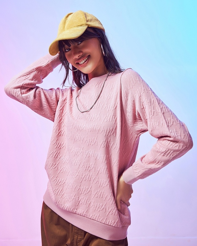 Shop Women's Pink Sweatshirt-Front