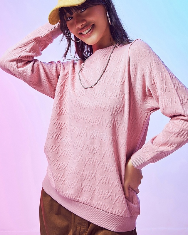 Shop Women's Pink Sweatshirt-Front