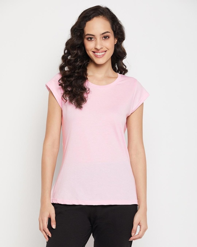 Shop Women's Pink T-shirt-Front