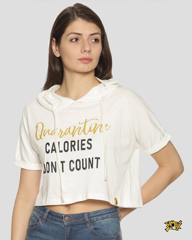 Shop Women's Printed Stylish Casual Crop Top-Front