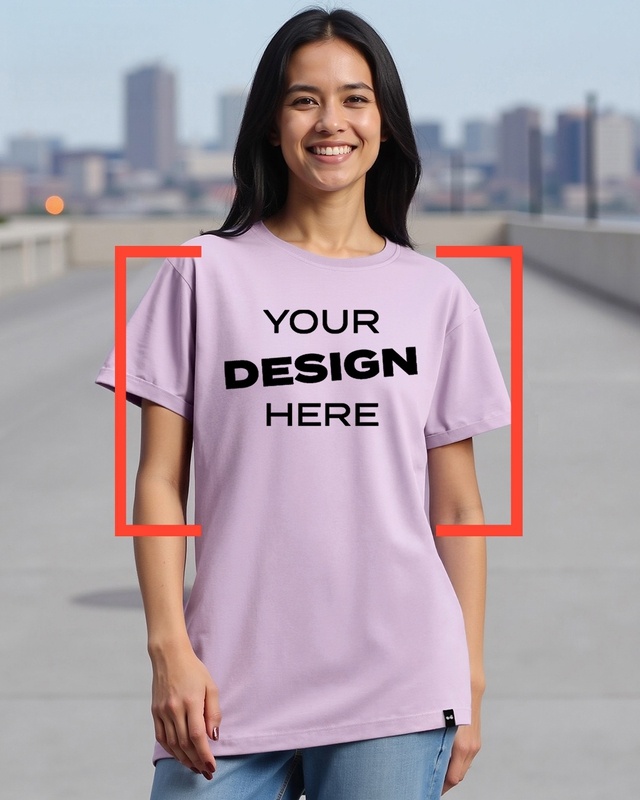 Shop Women's Purple Customizable Boyfriend T-shirt-Front