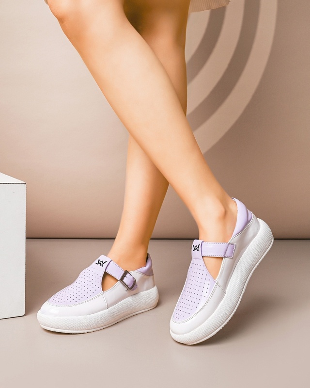 Shop Women's Purple Sneakers-Front