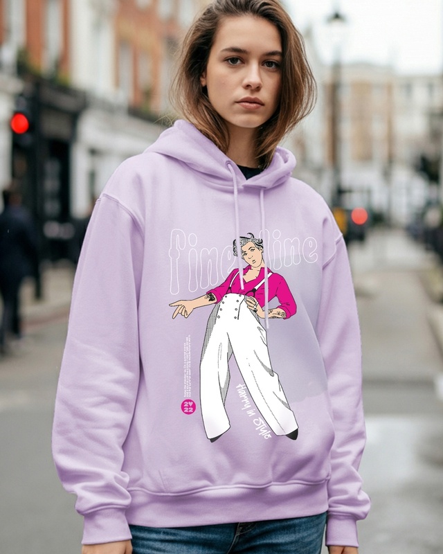 Shop Women's Purple Watermelon Sugar Graphic Printed Oversized Hoodies-Front