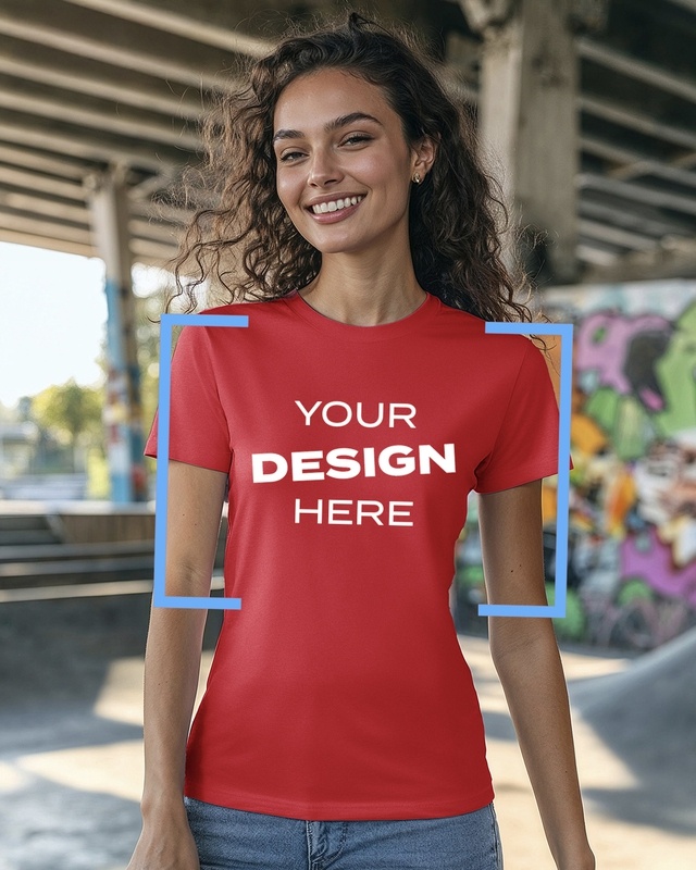 Women's Red Customizable T-shirt-Front Bewakoof Shop Women's Red Customizable T-shirt-Front