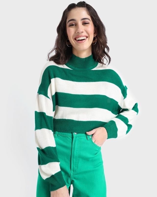 Shop Women's Rolling Hills Striped Oversized Sweater-Front