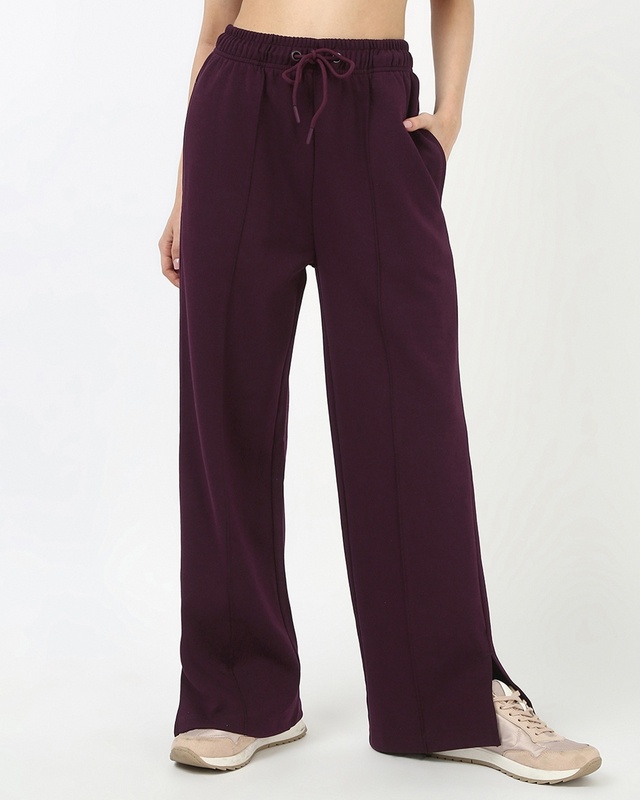 Shop Women's Ruby Wine Track Pants-Front