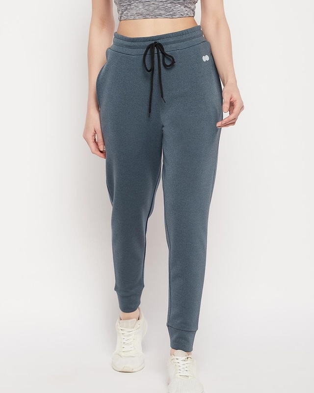 Shop Women's Sage Green Activewear Joggers-Front