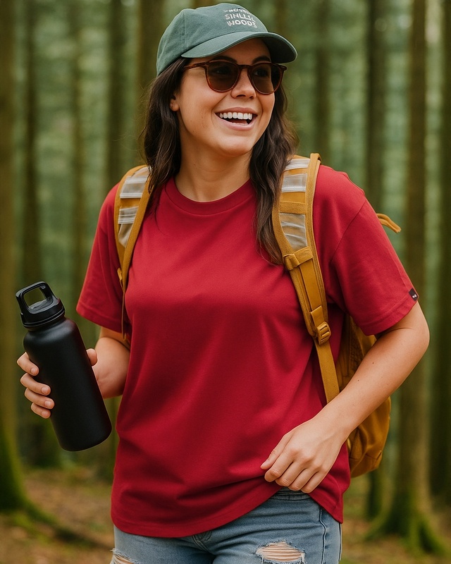 Shop Women's Salsa Red Oversized T-shirt-Front
