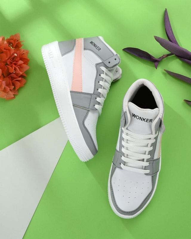 Shop Women's White Color Block Sneakers-Front