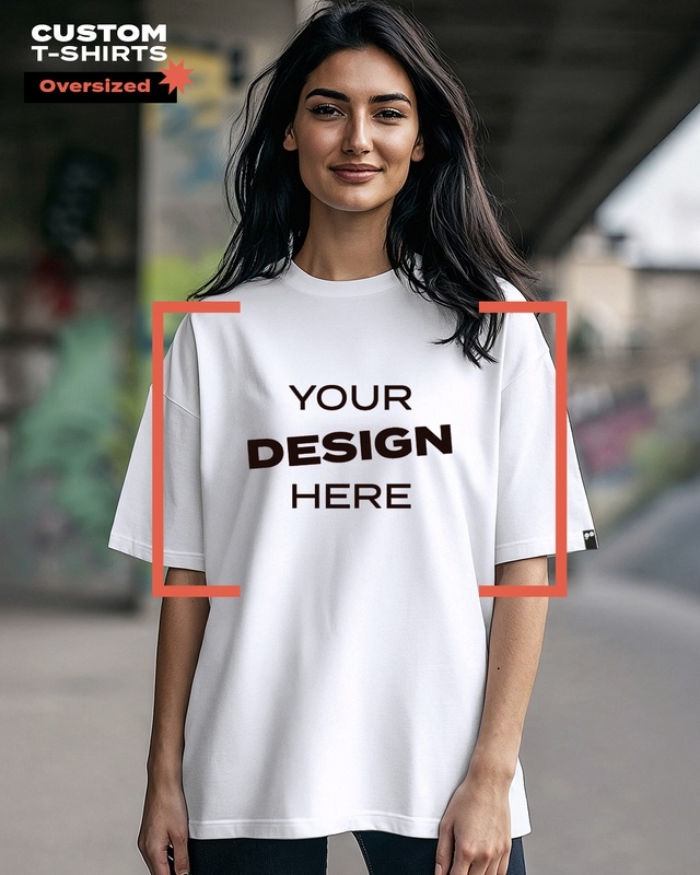 Shop Women's White Customizable Boyfriend T-shirt-Front