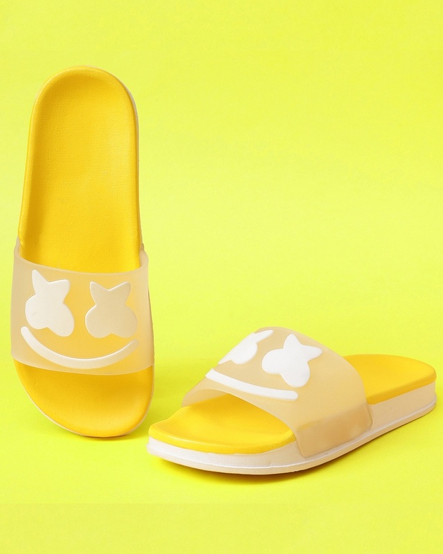 Shop Women's Yellow Smarting Sliders-Front