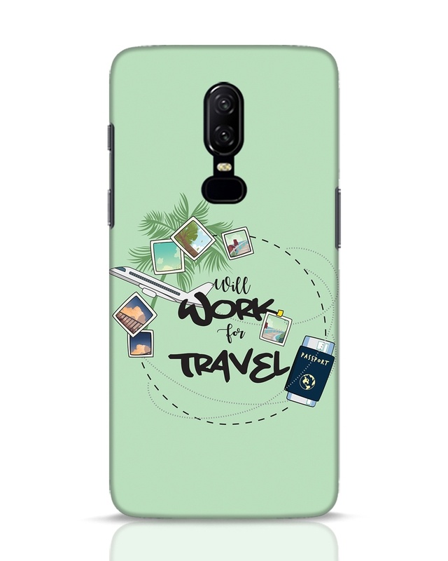 Shop Work For Travel Designer Hard Cover for OnePlus 6-Front