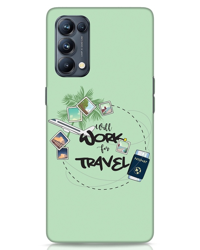 Shop Work For Travel Designer Hard Cover for Oppo Reno 5 Pro-Front