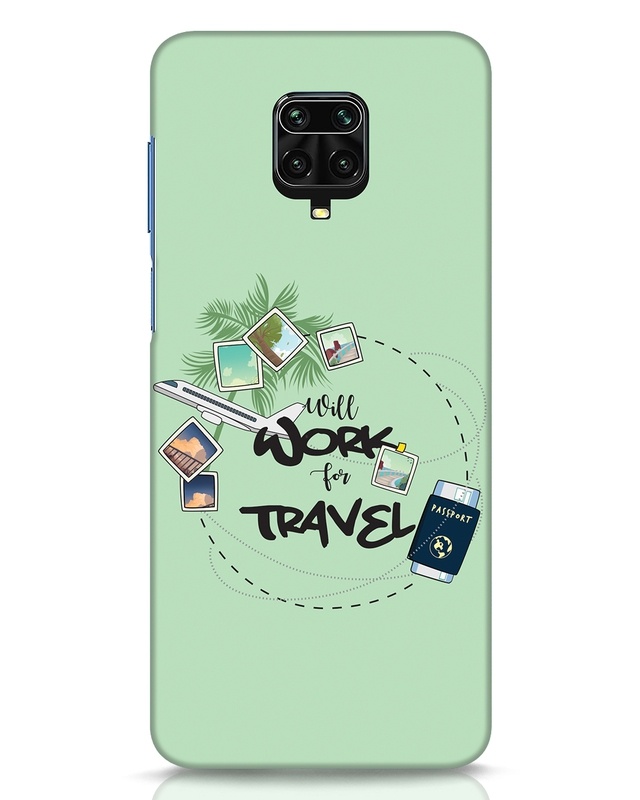 Shop Work For Travel Designer Hard Cover for Xiaomi Redmi Note 9 Pro-Front