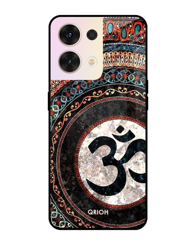Shop Worship Printed Premium Glass Cover for Oppo Reno8 5G (Shock Proof, Scratch Resistant)-Front