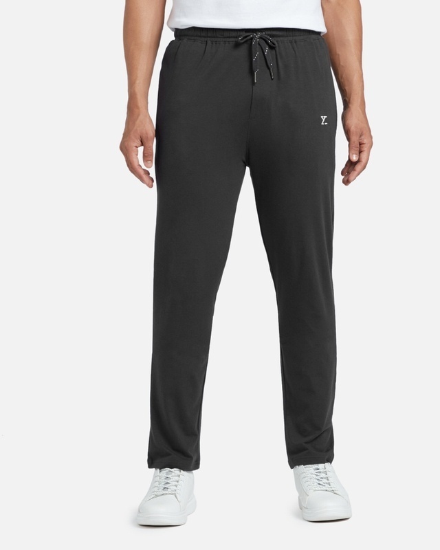 Shop XYXX Men's Grey Mid-Rise Regular Fit Pyjama-Front