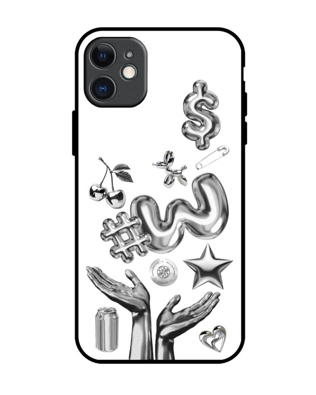 Shop Y2K Chrome Premium Glass Cover for Apple iPhone 11-Front