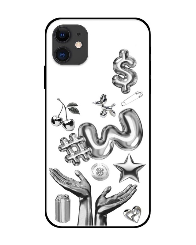 Y2K Chrome Premium Glass Cover for Apple iPhone 12 Mini