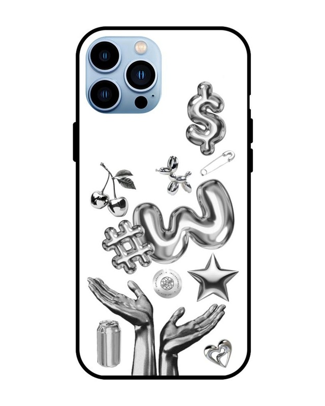 Y2K Chrome Premium Glass Cover for Apple iPhone 13 Pro Max