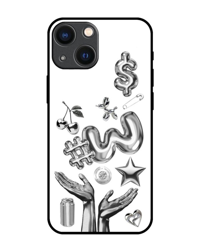 Y2K Chrome Premium Glass Cover for Apple iPhone 14 Plus