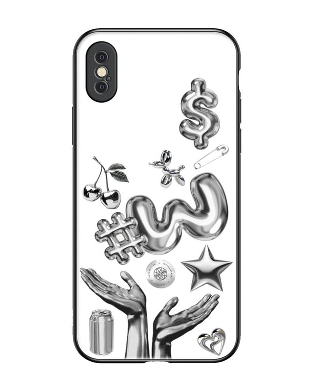 Y2K Chrome Premium Glass Cover for Apple iPhone XS