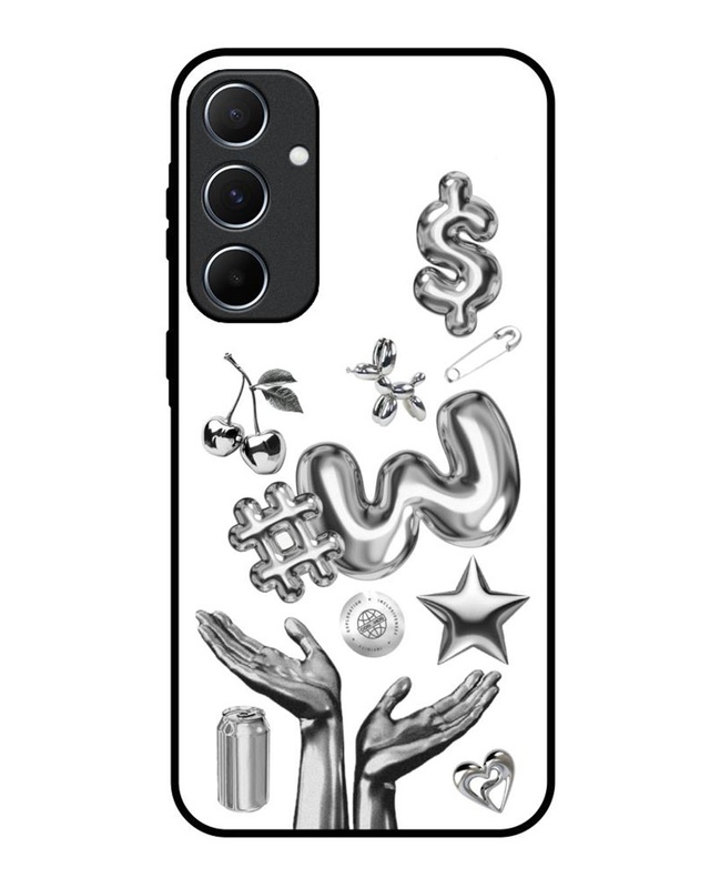 Y2K Chrome Premium Glass Cover for Samsung Galaxy A55 5G