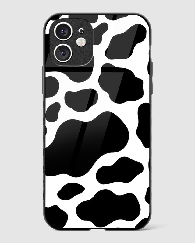 Shop Y2K Cow Print Premium Glass Case for Apple iPhone 11-Front