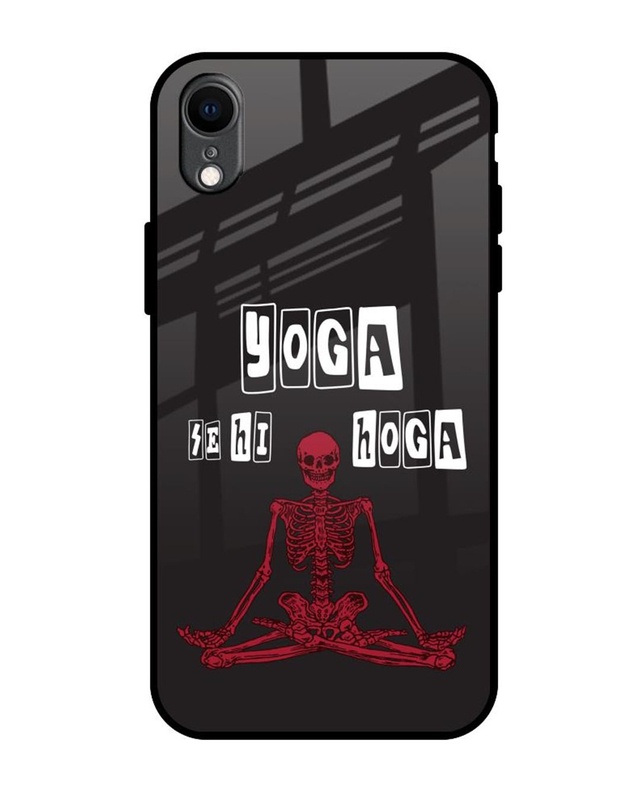 Shop Yoga Se Hi Hoga Premium Glass Cover for Apple iPhone XR-Front