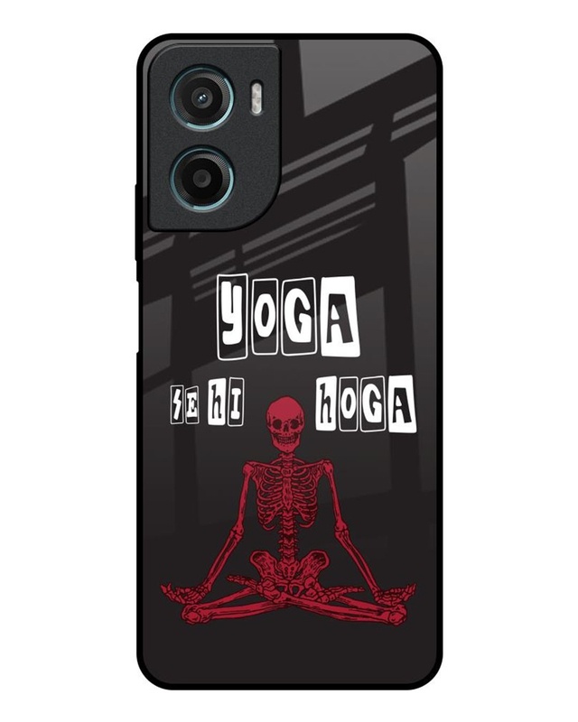Yoga Se Hi Hoga Premium Glass Cover for Motorola G05