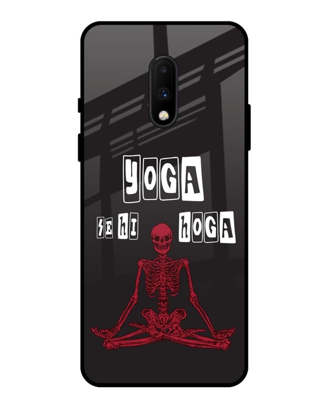 Yoga Se Hi Hoga Premium Glass Cover for OnePlus 7