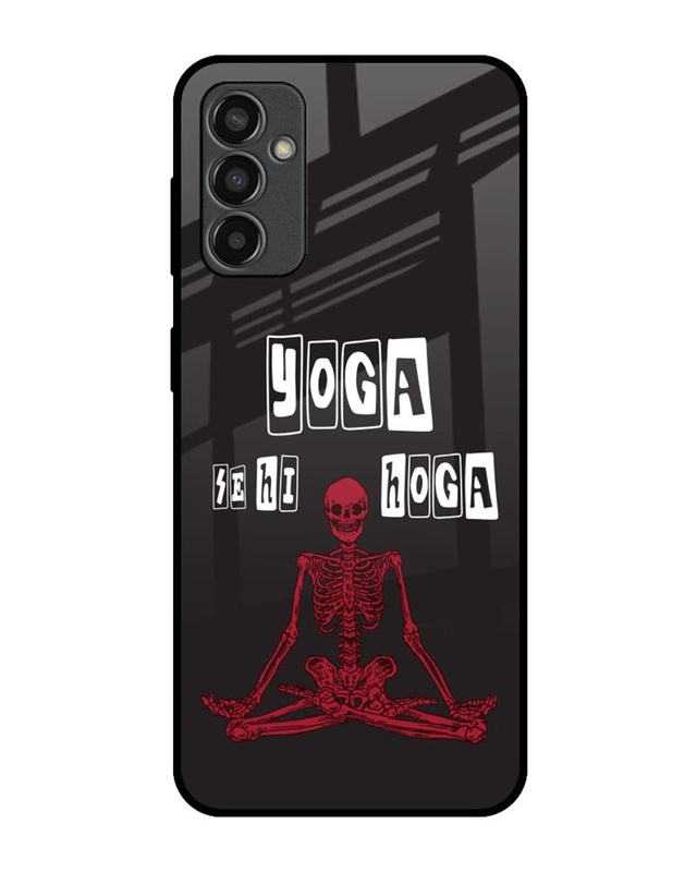 Yoga Se Hi Hoga Premium Glass Cover for Samsung Galaxy M13