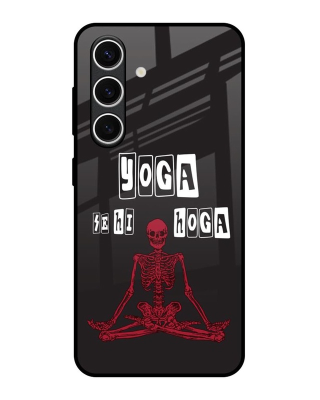Yoga Se Hi Hoga Premium Glass Cover for Samsung Galaxy S24 FE 5G