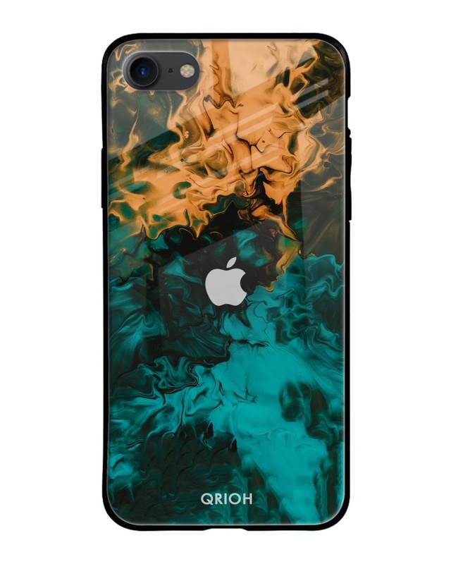 Shop Zig-Zag Printed Premium Glass Cover For iPhone 7 (Impact Resistant, Matte Finish)-Front