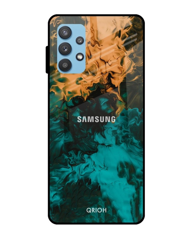 Shop Zig-Zag Printed Premium Glass Cover For  A52(Impact Resistant, Matte Finish)-Front