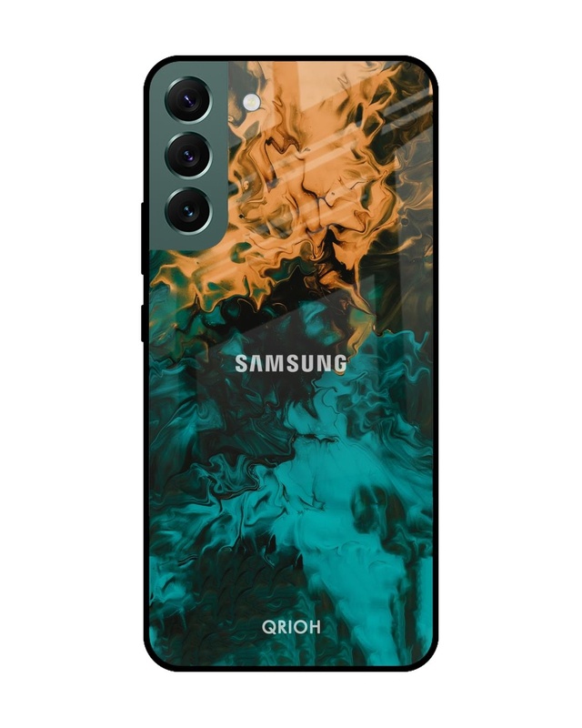 Shop Zig-Zag Printed Premium Glass Cover For  S22 Plus 5G(Impact Resistant, Matte Finish)-Front