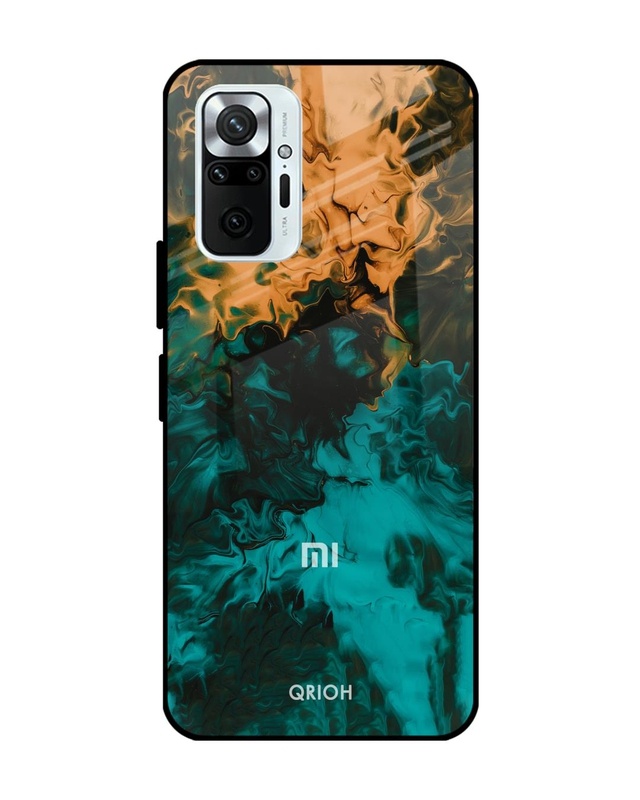 Shop Zig-Zag Printed Premium Glass Cover For Xiaomi Redmi Note 10 Pro (Impact Resistant, Matte Finish)-Front