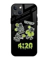 Shop 04:20 Sticker Pack Premium Glass Cover for Apple iPhone 13-Front