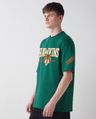 Shop Men's Forest Green Hawkins Tigers Graphic Printed Oversized T-shirt-Full