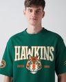 Shop Men's Forest Green Hawkins Tigers Graphic Printed Oversized T-shirt